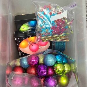 Colorful Christmas Ornaments Set